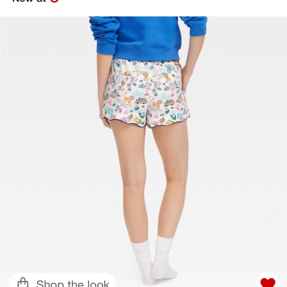 Women’s Roadtrip Poplin Boxer Shorts Blue/Yellow/Pink - Roller Rabbit x Target - Picture 3 of 3